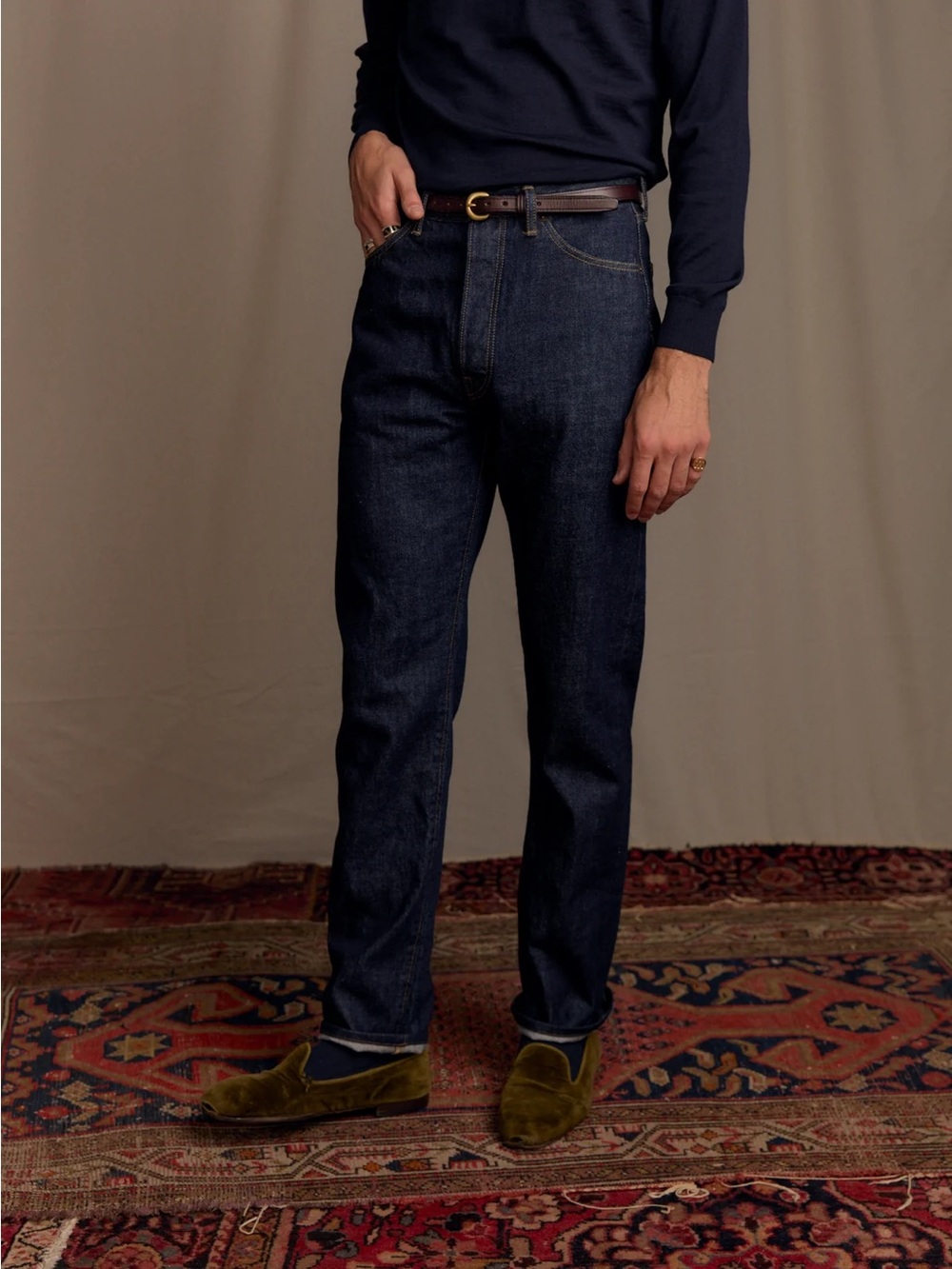 J. Mueser NYC Dark Blue Denim Jeans made in Japan 100% cotton